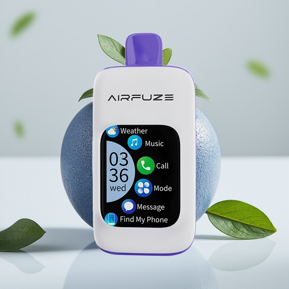 AirFuze Smart 30000 Puffs Disposable Pod Blauwe Framboos IJs met Touchscreen & Type-C