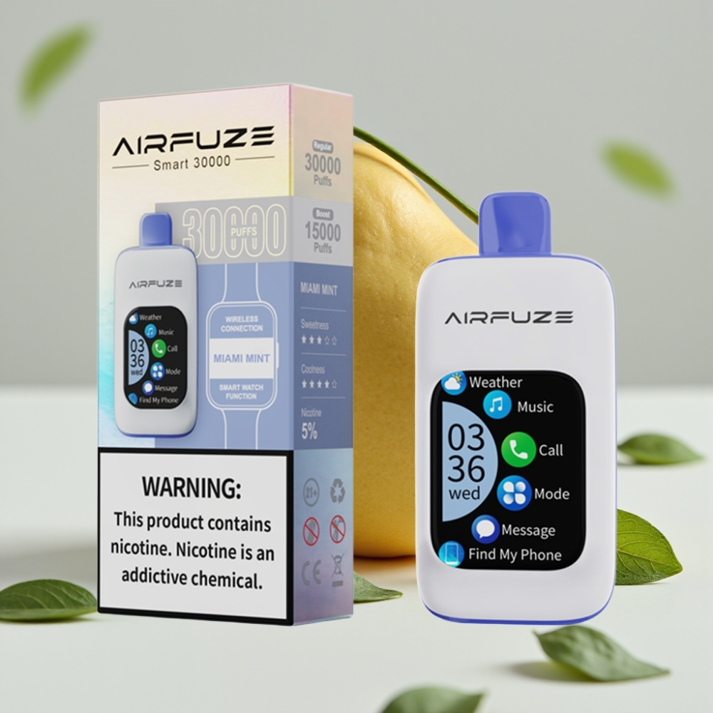AirFuze Smart 30000 Puffs Disposable Pod Miami Munt met 5% Nicotine en 900mAh Battery