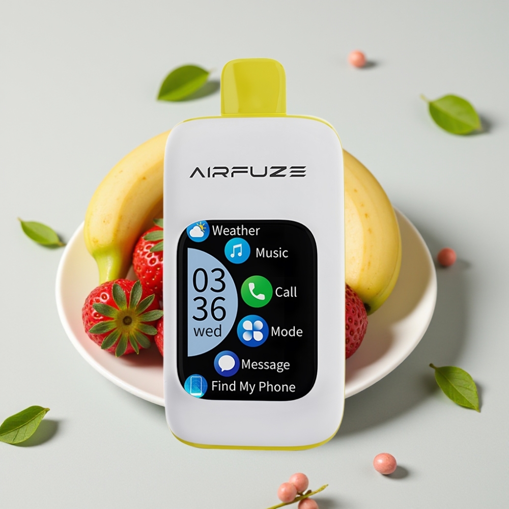 AirFuze Smart 30000 Puffs Disposable Pod Touch Scherm 5% Nicotine Aardbei Banaan
