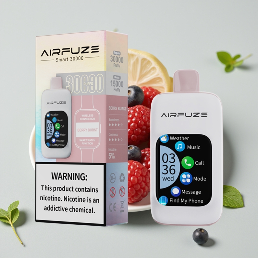 AirFuze Smart 30000 Puffs Disposable Pod Touchscreen Berry Burst Type-C 900mAh