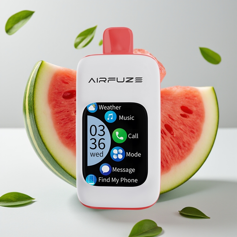 AirFuze Smart 30000 Puffs Disposable Pod Watermeloen IJs met 2.01" Touchscreen & Type-C