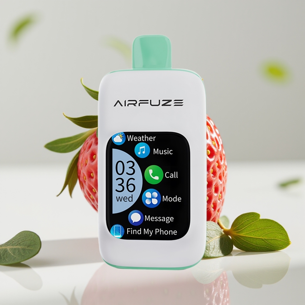 AirFuze Smart 30000 Puffs Disposable Vape Aardbeien Zomer TFT Touchscreen Type-C 900mAh