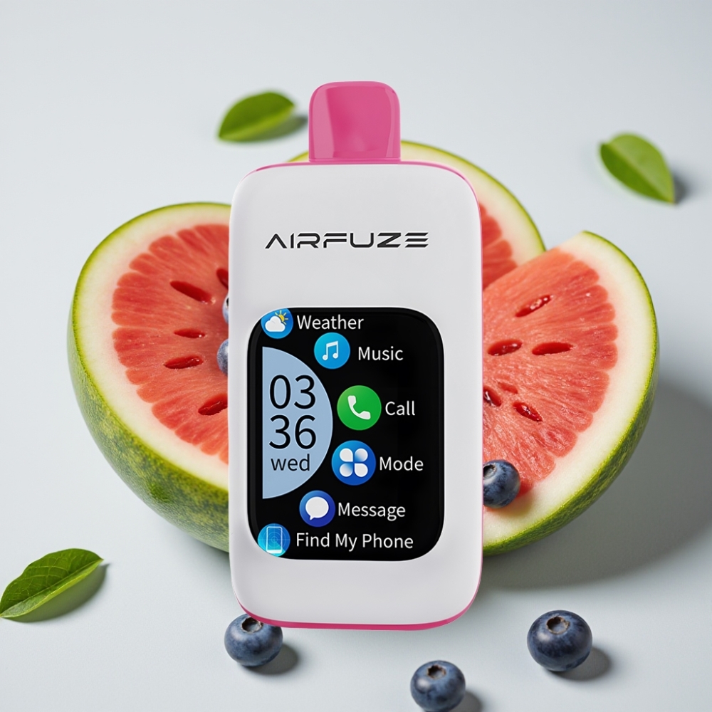 AirFuze Smart 30000 Puffs Disposable Vape Blauwe Bes Watermeloen met 5% Nicotine & Type-C