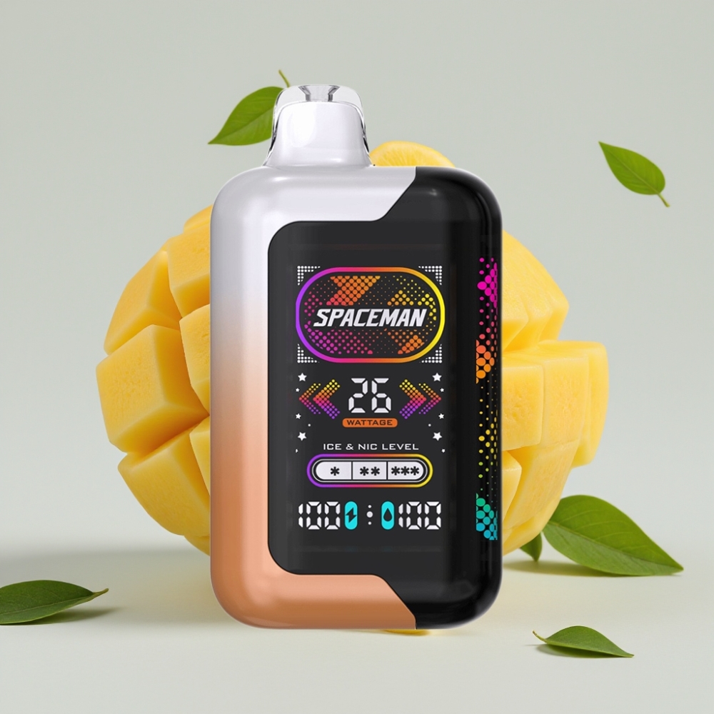 SMOK SPACEMAN SP40000 Disposable Vape Zuur Mango Honingsdauw 0% Nicotine 40000 Puffs 20ml 1000mAh Dual Meshed Coil